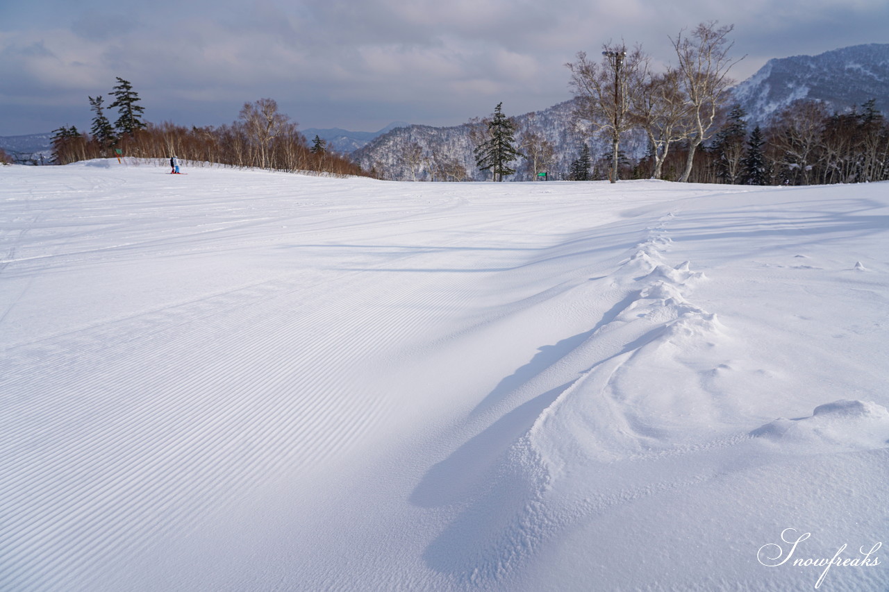 札幌国際スキー場 積雪たっぷり 300cm。コンディション良好なゲレンデでモーグル女子 ・畑田繭さんとコブコブセッション！